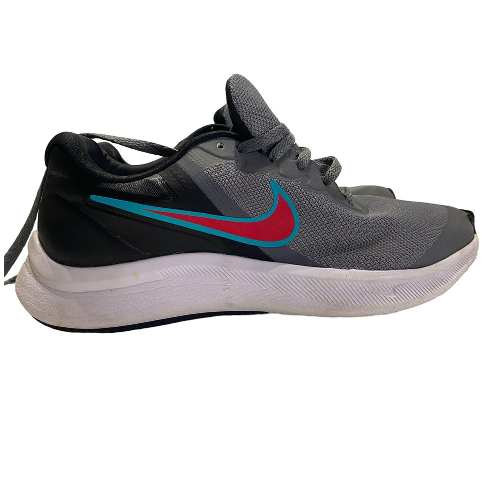 Nike Star Runner 3 (GS) Smoke Grey, Siren Red Black Youth Size 5Y DA2776-008